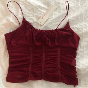 VERGE GIRL BURGUNDY TANK